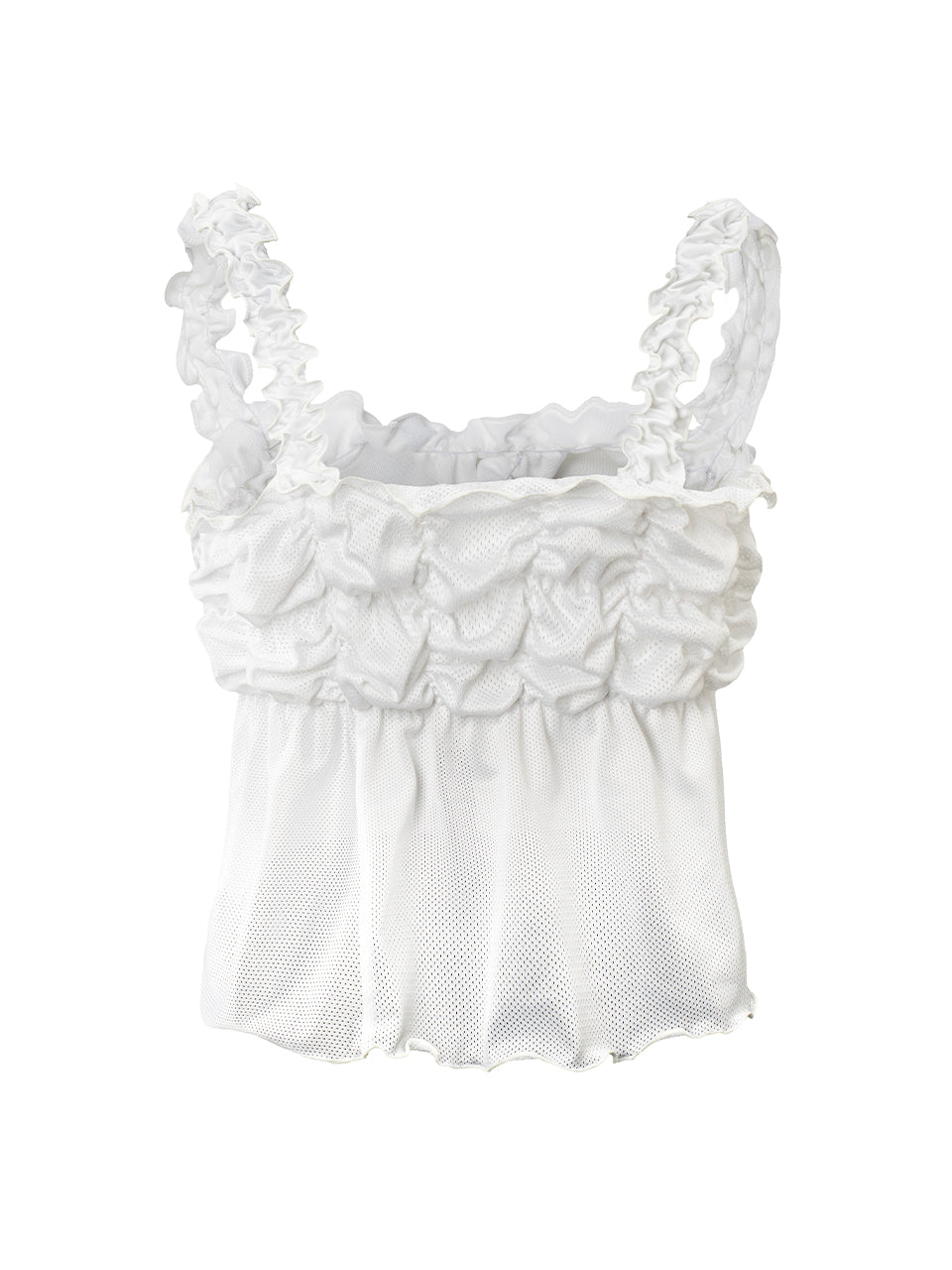 England Three Lions Ruffle Strap Smocked Cami Remake Top