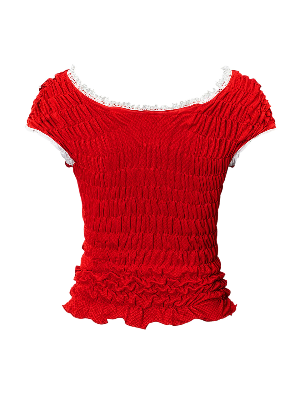 Spain L.Yamal No.18 Lace Off-Shoulder Full Smocked Remake Top
