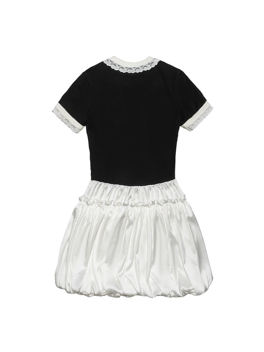 Adidas Lace Collar Bubble Hem Remake Mini Dress