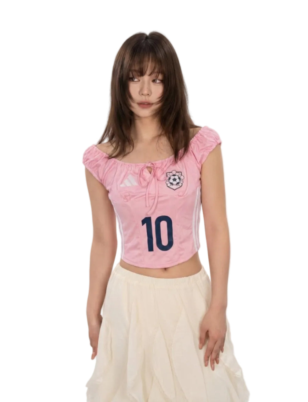 Japan No.10 Corset Tie Front Remake Crop Top