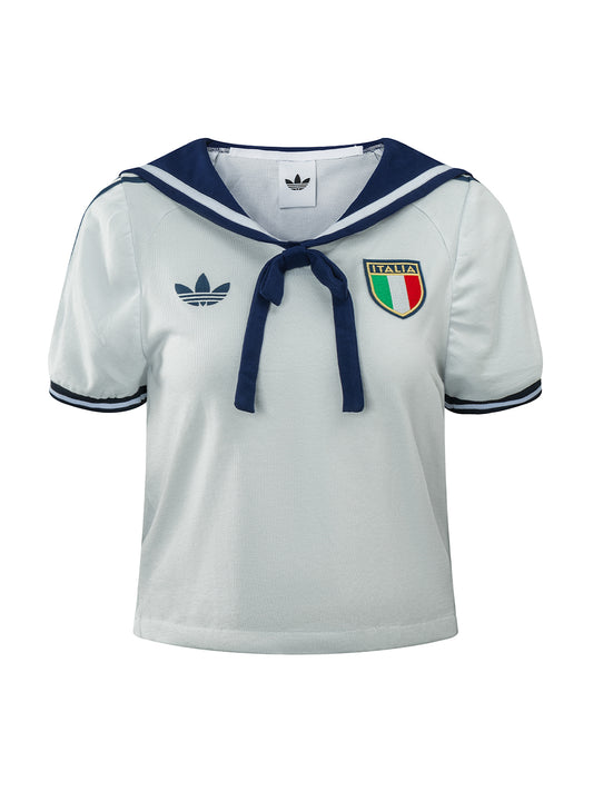 Italia Sailor Collar Bow Cropped Remake Top