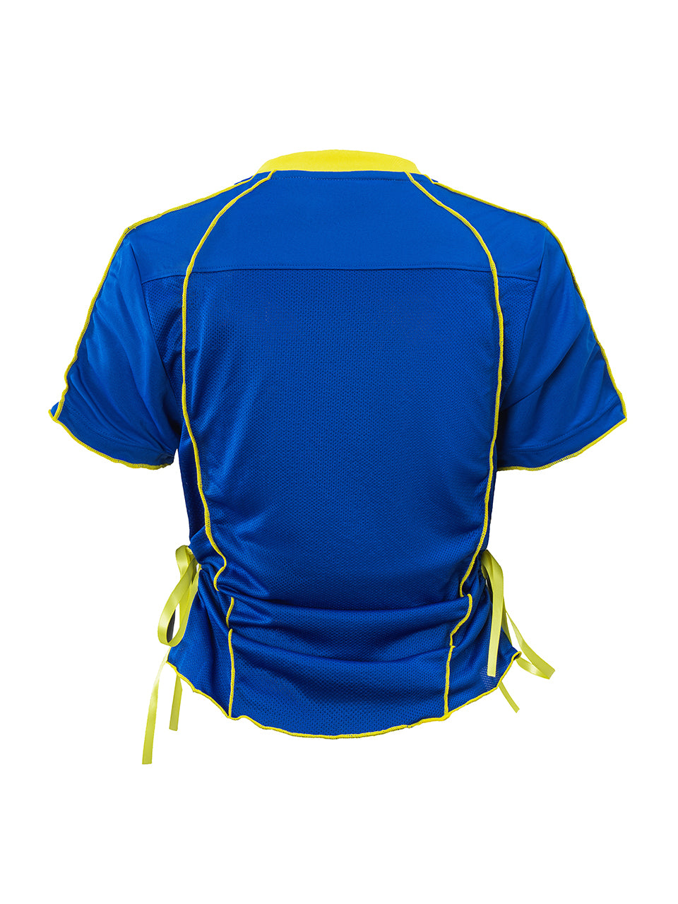 Brazil CBF Side Yellow Ribbon Drawstring Cropped Remake Top