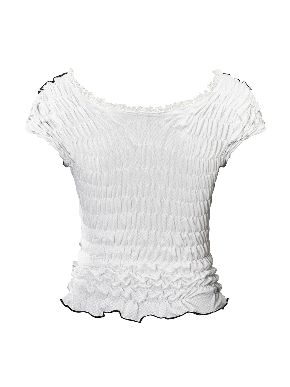 Germany Musiala No.10 Full Smocked Lace Off-Shoulder Remake Top