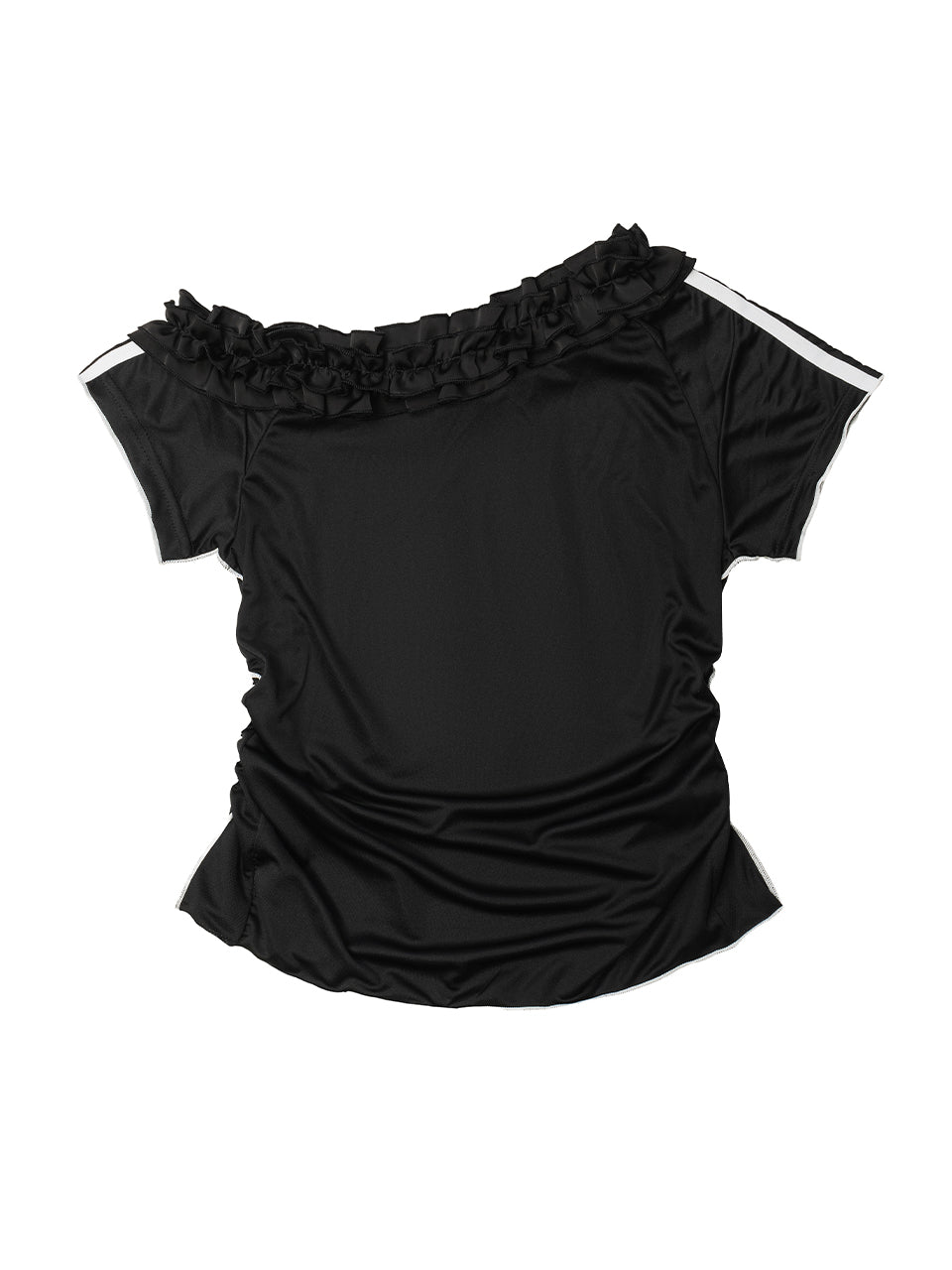 Germany DFB Ruffle Off-Shoulder Side Cinch Remake Top