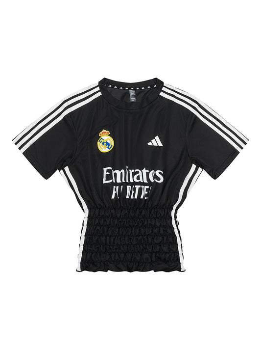 Real Madrid Smocked Waist Remake Jersey Top