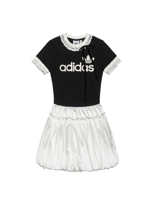 Adidas Lace Collar Bubble Hem Remake Mini Dress