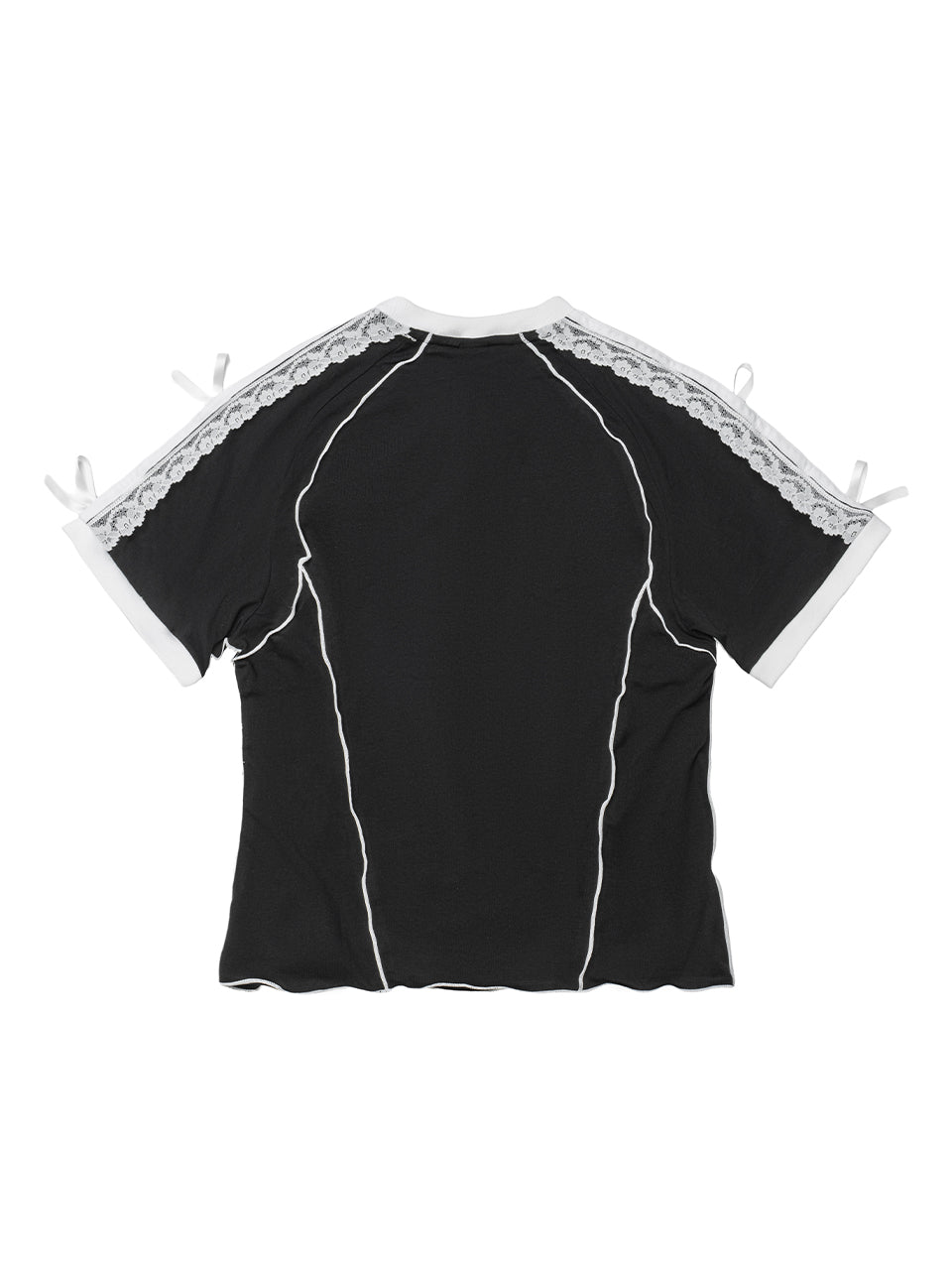 Adidas Lace & Bow Accent Striped Remake Crop Top